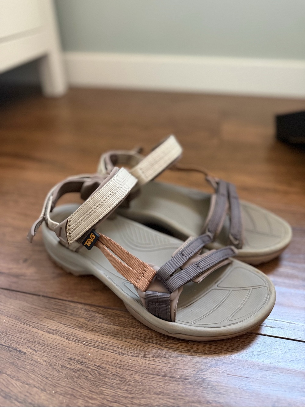 Teva Neutral Multi-Strap Outdoor Sandals in Beige, Brown & Tan
